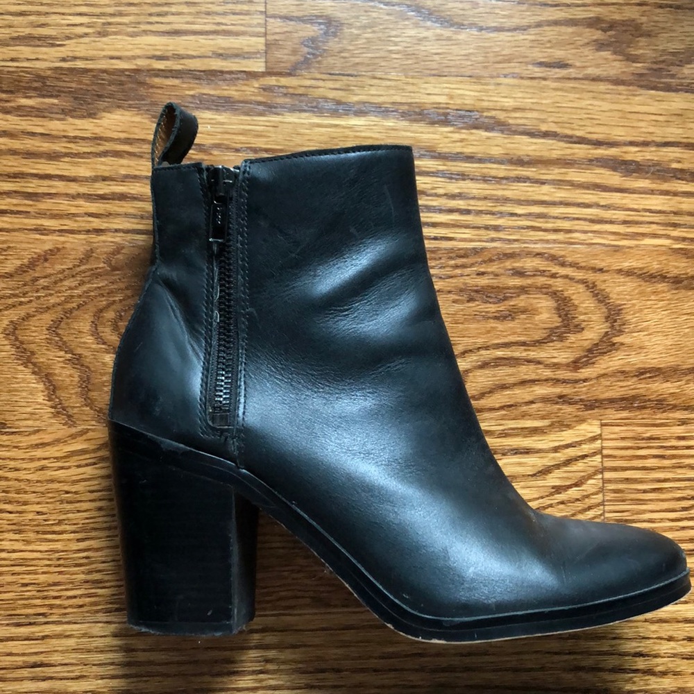 Black heeled ankle boots